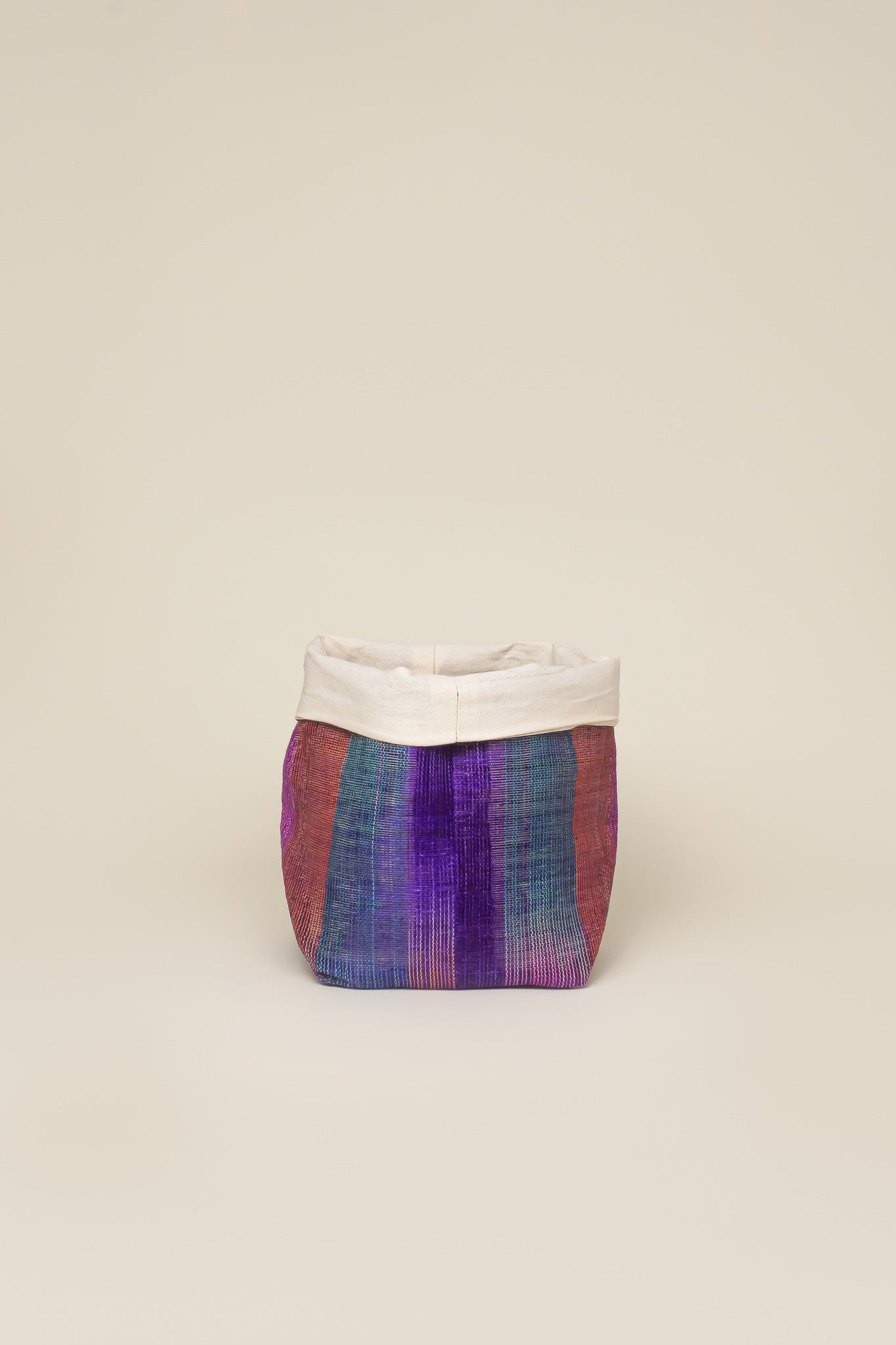 Abaca Foldable Basket M | Purple