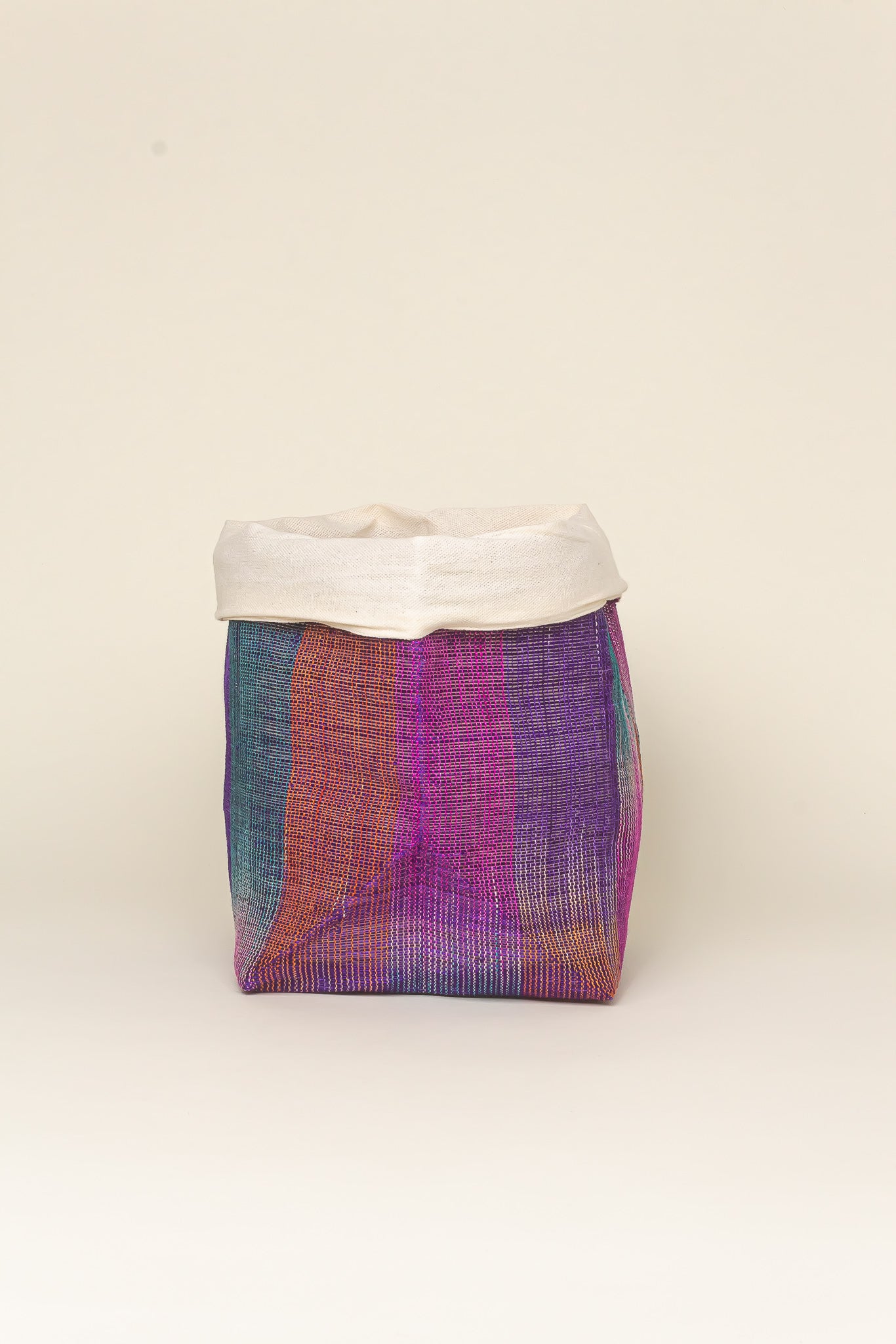 Abaca Foldable Basket M | Purple
