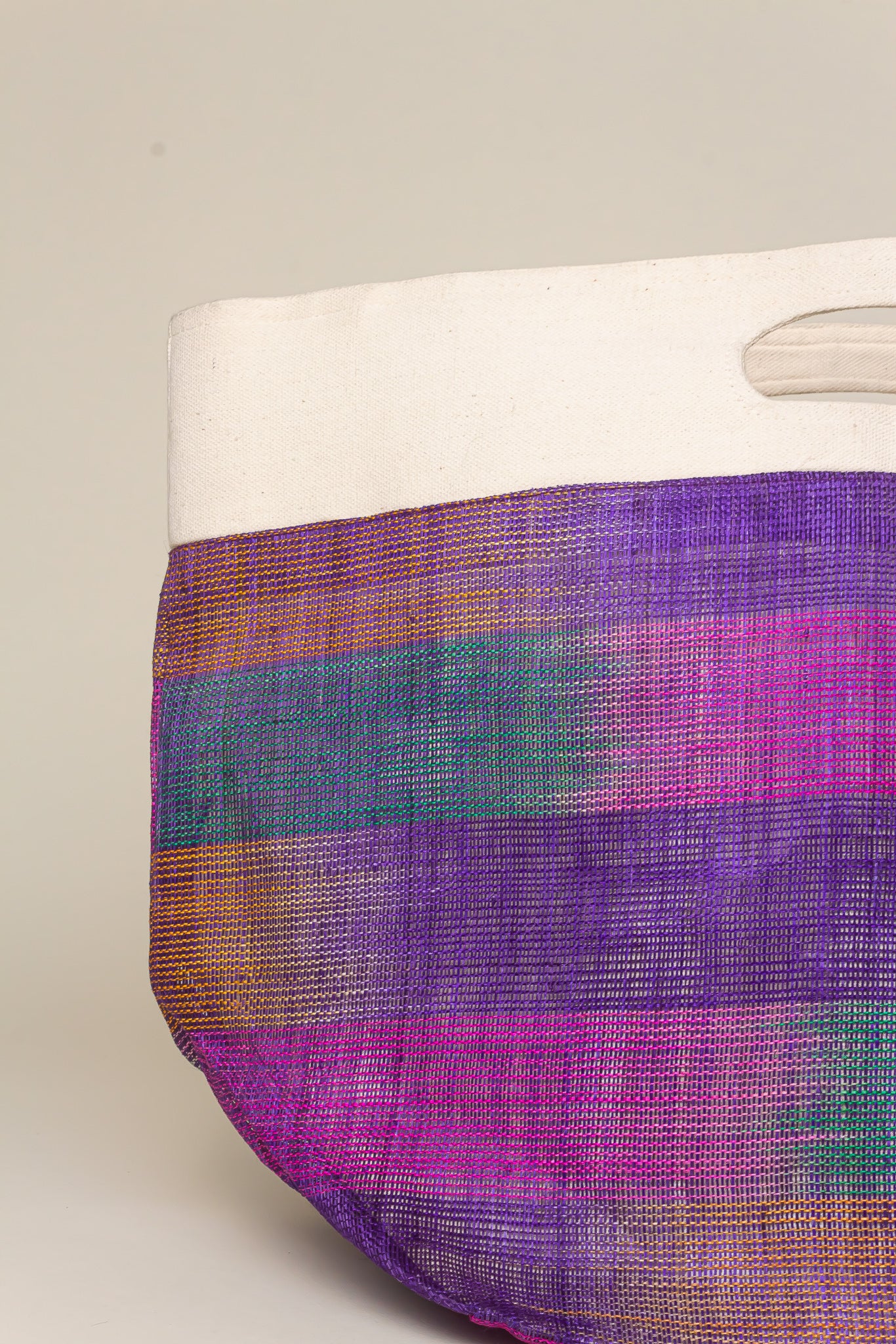 Abaca Foldable Basket Set | Purple