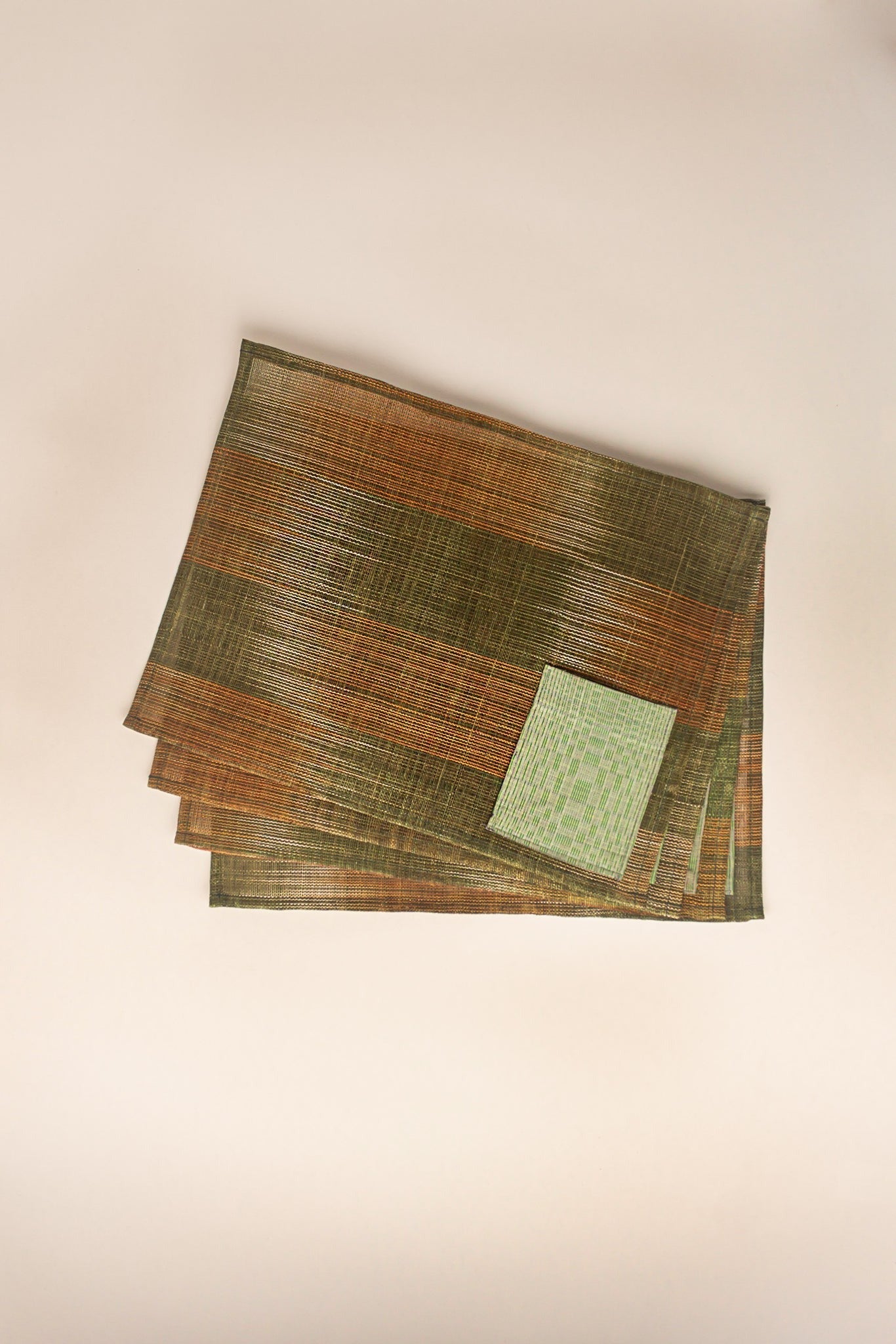 Abaca Pocket Placemats Olive - Set of 2