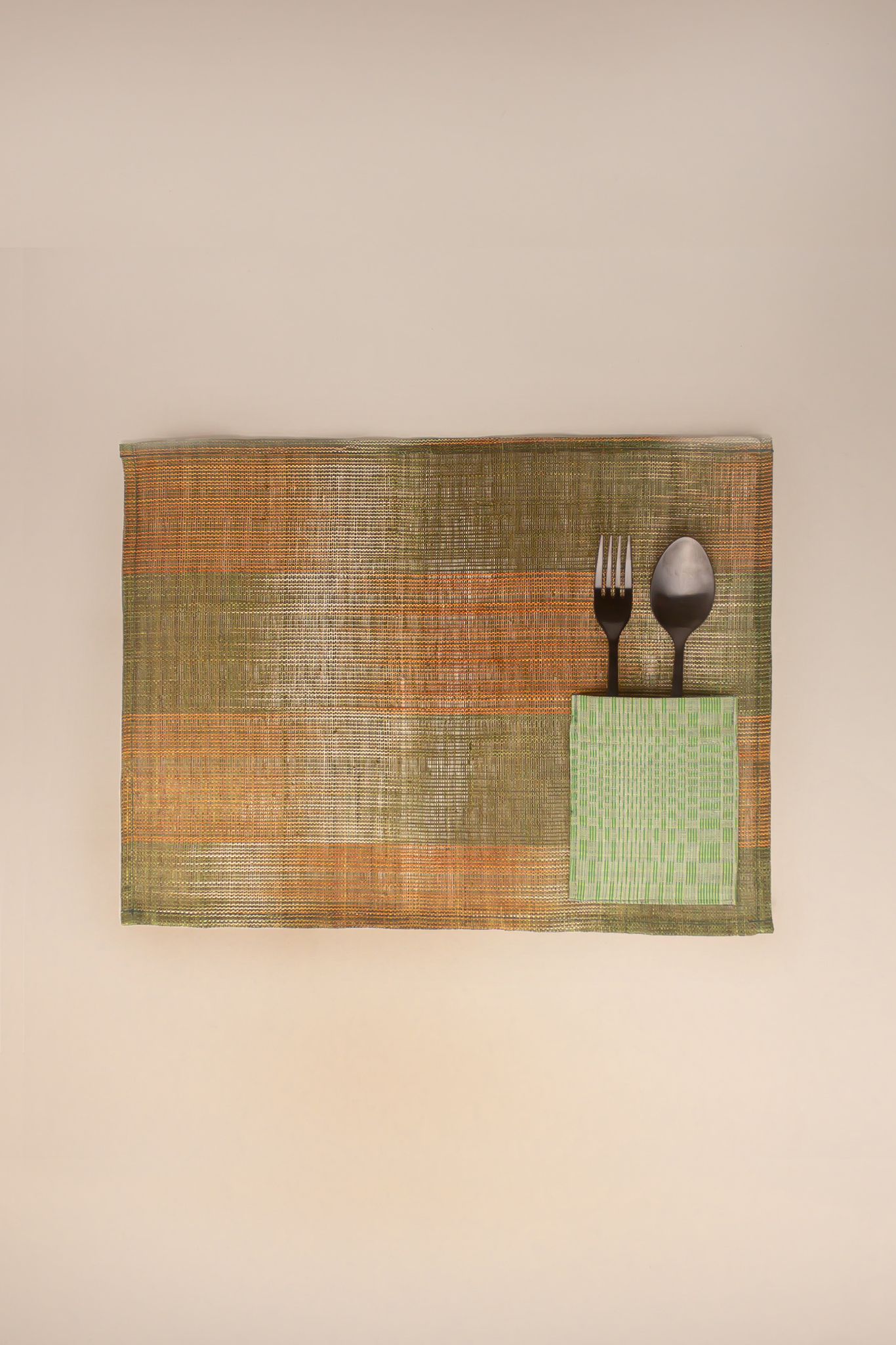 Abaca Pocket Placemats Olive - Set of 2